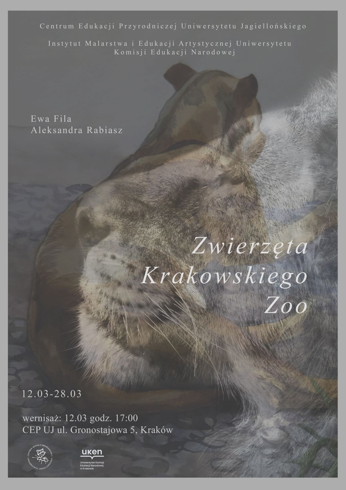 Wystawa "Zwierzęta Krakowskiego Zoo", Ewa Fila (fotografia) i Aleksandra Rabiasz (akwarele)