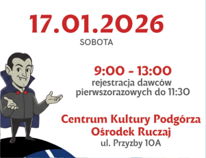 Wydarzenie przy Centrum Edukacji Przyrodniczej UJ - akcja krwiodawstwa