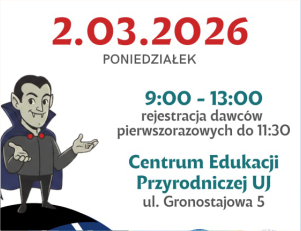 Wydarzenie w Centrum Edukacji Przyrodniczej UJ - akcja krwiodawstwa, fot. Ł. Fiedeń, A. Marciniak-Nowak, J. Sałaja